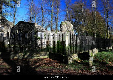 Die Ruinen des Charnel House, St Edmundsbury Cathedral, Bury St Edmunds City, Suffolk County, England Stockfoto