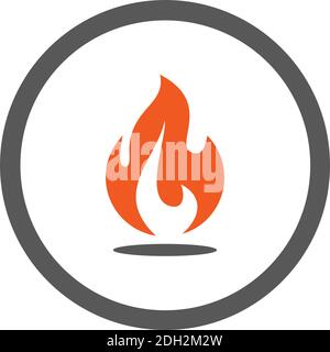 Feuer Energie flach Symbol Logo flach Vektor Konzept Design Stock Vektor