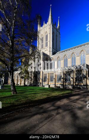 Herbstansicht über St Edmundsbury Cathedral, Bury St Edmunds City, Suffolk County, England Stockfoto