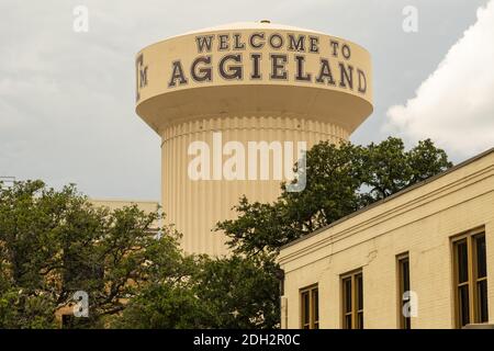 Blick auf die Texas AM University in College Station, Texas Stockfoto