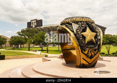 Blick auf die Texas AM University in College Station, Texas Stockfoto