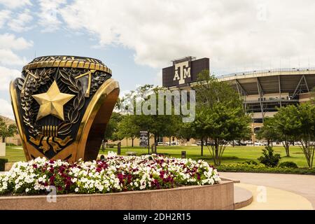 Blick auf die Texas AM University in College Station, Texas Stockfoto