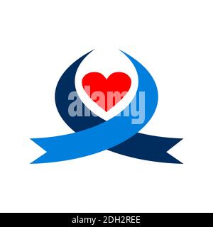 Love Heart Konzept Logo Symbol Vektor Konzept Design Stock Vektor
