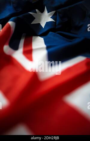 Australische Flagge für den Nationalfeiertag 26. Januar Stockfoto