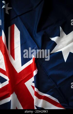 Australische Flagge für den Nationalfeiertag 26. Januar Stockfoto