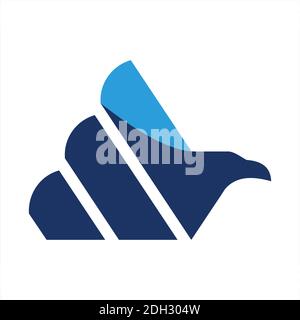 Abstrakt Adler Buchstabe w Symbol Vektor Logo Konzept Stock Vektor