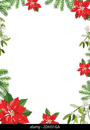 Weihnachten und Neujahr Einladung oder Grußkarte Design von Winterurlaub Hintergrund. Stock Vektor
