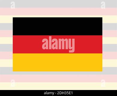 Nationale Flagge Deutschlands. Europäische Länderflagge. Stock Vektor
