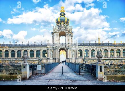 Erstaunlicher Zwinger Park, Kronentor genannt Stockfoto