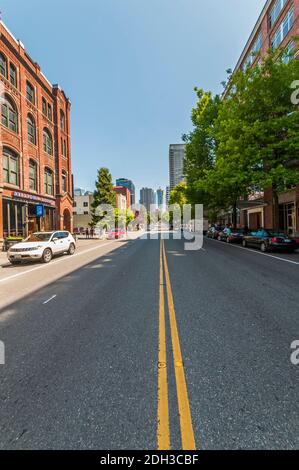 First Avenue in Belltown in Seattle, Washington Stockfoto