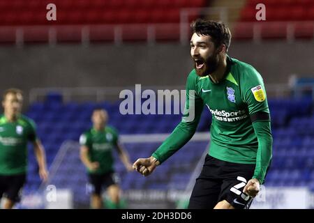 Reading, Großbritannien. Dezember 2020. Jon Toral von Birmingham City feiert nach dem Tor seiner Teams 1. Tor. EFL Skybet Championship match, Reading gegen Birmingham City im Madejski Stadium in Reading am Mittwoch, den 9. Dezember 2020. Dieses Bild darf nur für redaktionelle Zwecke verwendet werden. Nur redaktionelle Verwendung, Lizenz für kommerzielle Nutzung erforderlich. Keine Verwendung in Wetten, Spiele oder ein einzelner Club / Liga / Spieler Publikationen. PIC von Steffan Bowen / Andrew Orchard Sport Fotografie / Alamy Live News Kredit: Andrew Orchard Sport Fotografie / Alamy Live News Stockfoto