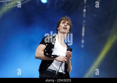 Don Broco tritt am 2017. Juni auf dem Arras Main Square 2017 in Arras, Nordfrankreich, auf. Foto von ABACAPRESS.COM Stockfoto