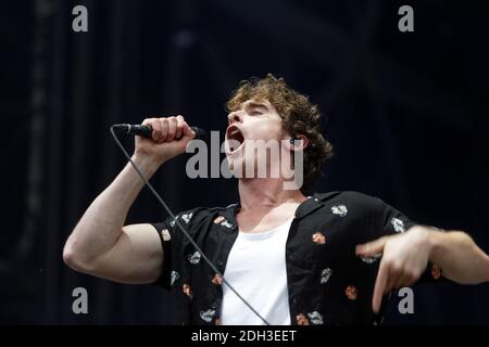 Don Broco tritt am 2017. Juni auf dem Arras Main Square 2017 in Arras, Nordfrankreich, auf. Foto von ABACAPRESS.COM Stockfoto