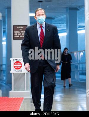 Washington, USA 09. Dezember 2020. 9. Dezember 2020 - Washington, DC, USA: US-Senator Richard Blumenthal (D-CT) bei der Senate Subway. (Foto: Michael Brochstein/Sipa USA) Quelle: SIPA USA/Alamy Live News Stockfoto