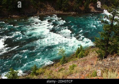 Bow Falls in der Nähe von Banff sobald von Surprise Corner Stockfoto
