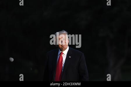 Präsident Donald Trump kehrt am 8. Juli 2017 in Washington, DC, USA ins Weiße Haus zurück. Foto von Olivier Douliery/ABACAPRESS.COM Stockfoto