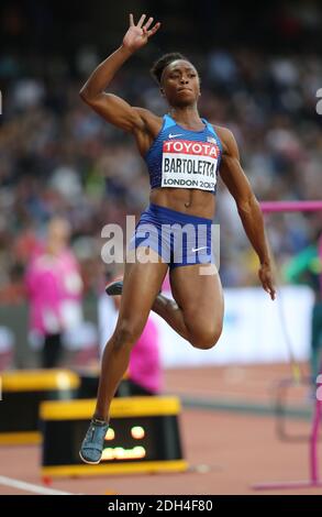 Tianna Bartoletta aus den USA, dritte im Weitsprung am 8. Tag der IAAF-Weltmeisterschaft 2017 im Londoner Stadion in London, Großbritannien, am Samstag, 11. August 2017. Foto von Giuliano Bevilacqua/ABACAPRESS.COM Stockfoto