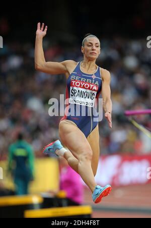 Ivana Spanovic aus Serbien 4. Am 8. Tag der IAAF-Weltmeisterschaft 2017 im Londoner Stadion in London, Großbritannien, am Samstag, 11. August 2017. Foto von Giuliano Bevilacqua/ABACAPRESS.COM Stockfoto