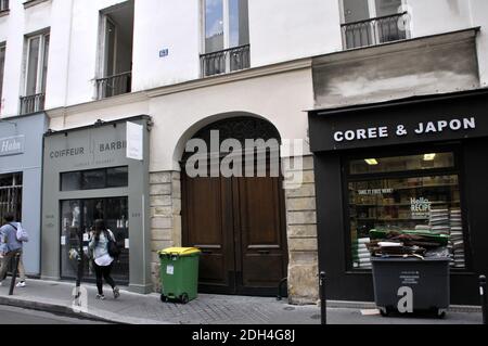 Vue generale des futurs nouveaux locaux du parti politique du President de la Republique, Emmanuel Macron, la Republique en Marche (LREM), dans la rue Saint Anne a Paris, France le 16 Aout 2017. Le mouvement macroniste devrait poser ses cartons en septembre. Foto von Alain Apaydin/ABACAPRESS.COM Stockfoto