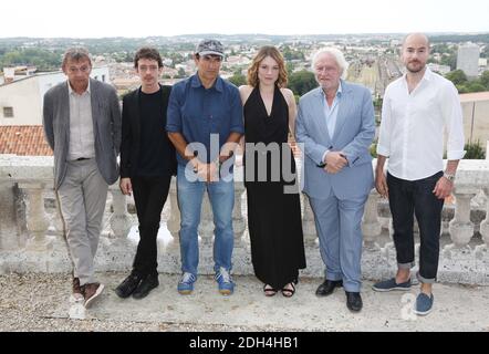 Pierre Lemaître, Nahuel Perez Biscayart, Albert Dupontel, Emilie Dequenne, Niels Arestrop und Kyan Khojandi auf der Fotoserie für Au Revoir La-Haut im Rahmen des 10. Angouleme Film Festivals in Angouleme, Frankreich am 22. August 2017. Foto von Jerome Domine/ABACAPRESS.COM Stockfoto