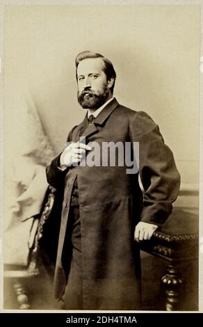 1865 ca., Berlin, DEUTSCHLAND : der deutsche Maler LUDWIG KNAUS ( 1829 - 1910 ) . Foto von Friedrich Graf , Berlin .- KUNST - ARTE - PITTURA - Malerei - PITTORE - Künstler - artista - Portrait - ritratto - Bart - barba --- ARCHIVIO GBB Stockfoto