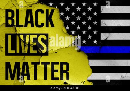 Black Lives Matter & Blue Lives Matter Stockfoto