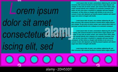 Ein abstraktes neonfarbenes Blocking Layout-Design. Stock Vektor