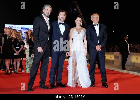 Javier Bardem, Penelope Cruz, Fernando Leon de Aranoa und Alberto Barbera bei der liebevollen Pablo-Premiere während der 74. Internationalen Filmfestspiele Venedig (Mostra di Venezia) am 06. September 2017 im Lido, Venedig, Italien. Foto von Aurore Marechal/ABACAPRESS.COM Stockfoto