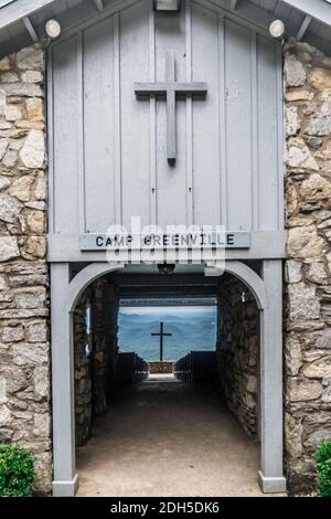 Pretty Place Chapel in der Nähe von Greenville South Carolina Mountains Stockfoto