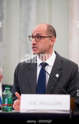 Noah Phillips, Kommissar, Federal Trade Commission, erscheint vor einem Senatsausschuss für Handel, Wissenschaft, Und Transportation Hearing, um die Entwertung des Privacy Shield EU-USA und die Zukunft der transatlantischen Datenströme zu untersuchen, im Russell Senate Office Building auf dem Capitol Hill in Washington, DC, Mittwoch, 9. Dezember 2020. Kredit: Rod Lampey/CNP /MediaPunch Stockfoto