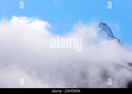 Aiguille du Midi, Mont-Blanc-Massiv in den französischen Alpen Stockfoto