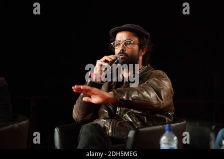 Cédric Herrou beim Festival der Menschheit in La Courneuve neben Paris, organisiert von der französischen Zeitung "L'Humanité". September 15, 2017. Foto von Raphael Lafargue/ABACAPRESS.COM Stockfoto