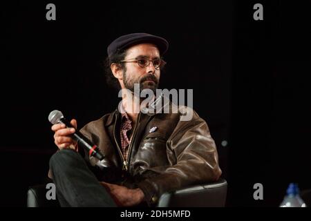 Cédric Herrou beim Festival der Menschheit in La Courneuve neben Paris, organisiert von der französischen Zeitung "L'Humanité". September 15, 2017. Foto von Raphael Lafargue/ABACAPRESS.COM Stockfoto