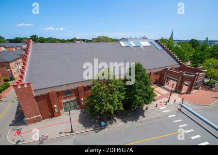 Salem Maritime National Historic Site Besucherzentrum im historischen Salem Armory Gebäude im historischen Stadtzentrum von Salem, Massachusetts, USA. Stockfoto