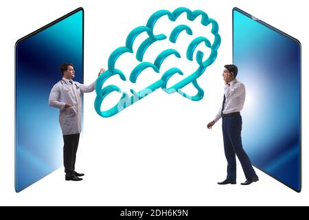 Konzept der Telemedizin über das Internet Stockfoto