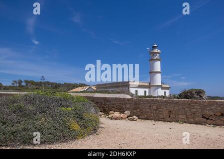 Far des Cap de ses Salines, Mallorca Stockfoto