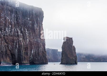 Täuschung Insel in Nebel gehüllt, Süd Shetland Inseln, Antarktis Stockfoto