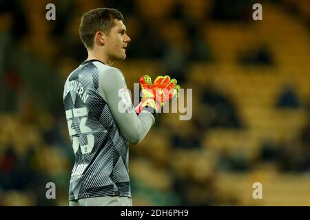 9. Dezember 2020; Carrow Road, Norwich, Norfolk, England, Englisch Football League Championship Football, Norwich Versus Nottingham Forest; Michael McGovern of Norwich City Credit: Action Plus Sports Images/Alamy Live News Stockfoto