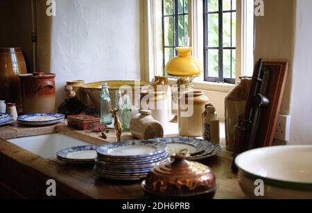 Interieur des antiken Herrenhauses Avebury aus dem 16. Jahrhundert in Avebury England Stockfoto