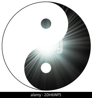 Yin, Yang, Medizin, chinesisch, tcm, Symbol, Zeichen, isoliert Stockfoto