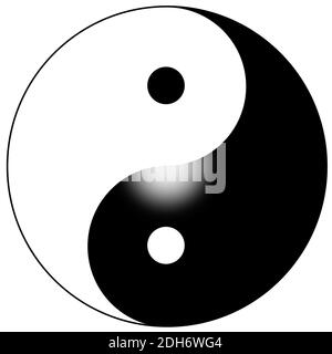 Yin, Yang, Medizin, chinesisch, tcm, Symbol, Zeichen, isoliert Stockfoto