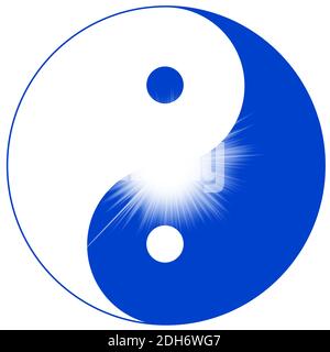 Yin, Yang, Medizin, chinesisch, tcm, Symbol, Zeichen, isoliert Stockfoto