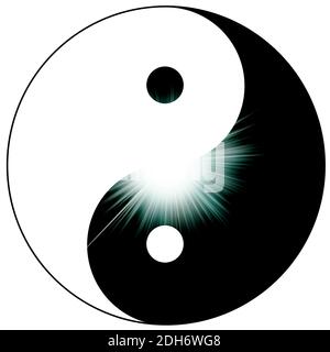 Yin, Yang, Medizin, chinesisch, tcm, Symbol, Zeichen, isoliert Stockfoto