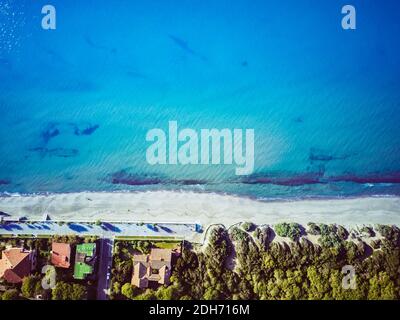 Seascape in Italien, mit Drohne Stockfoto