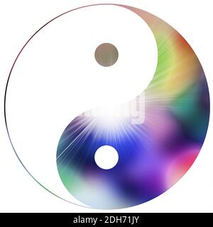 Yin, Yang, Medizin, chinesisch, tcm, Symbol, Zeichen, isoliert Stockfoto