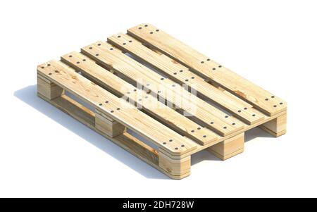 Holzpalette Euro 3D Stockfoto