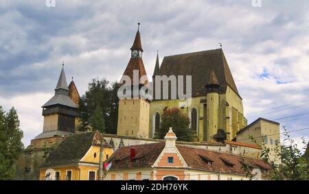 Die befestigte Kirche in Biertan, Rumänien, Europa Stockfoto