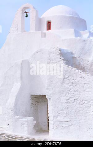 Weiße Paraportiani Kirche, Insel Mykonos, Griechenland Stockfoto