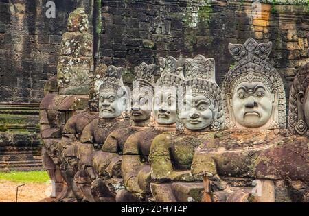 Angkor ist eine Region in der Nähe der Stadt Siem Reap in Kambodscha, die das Zentrum des historischen Khmer-Königreichs Kambuja vom 9. Bis 15. Jahrhundert war Stockfoto