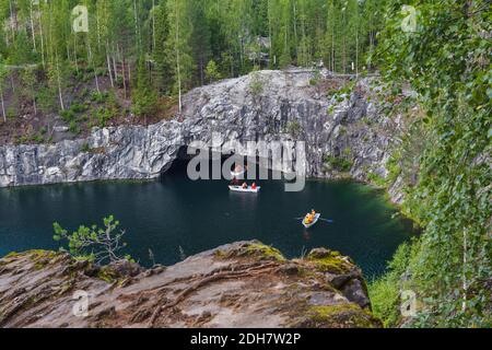 Marble Lake in Ruskeala Mountain Park - Karelien Russland Stockfoto